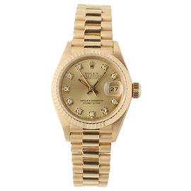 Rolex Reloj Datejust Gold Aftersetting Diamond para mujer