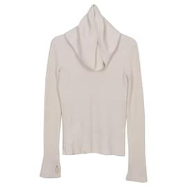 Calentador de cuello de punto en mezcla de lana y cachemira, color Ivory, Talla - Hermès