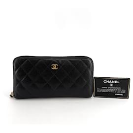 Chanel Portafoglio Lungo Caviar Gold-Zip