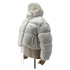 Chaqueta corta acolchada y convertible para mujer - Prada