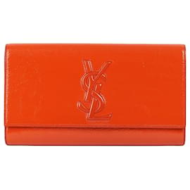 Clutch Belle Du Jour in vernice arancione - Saint Laurent
