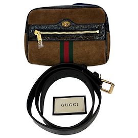 Gucci GG Ophidia Wildleder-Gürteltasche - Neuwertiger Zustand