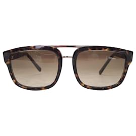 Louis Vuitton Braune Sonnenbrille aus Acetat mit Leopardenmuster und LV-Logo