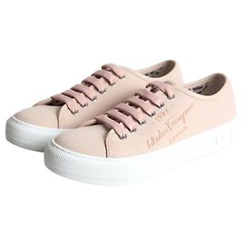 Salvatore Ferragamo Canvas Logo Sneaker