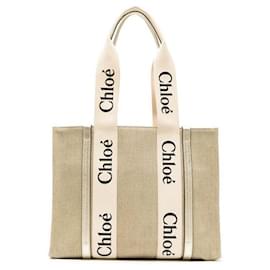 Borsa Tote Woody Medium Light Gold - Chloé