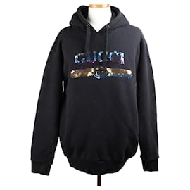 Kapuzenpullover mit Pailletten-Logo - Gucci