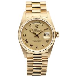 Rolex Orologio in oro da uomo Day-Date, quadrante romano oro champagne opaco