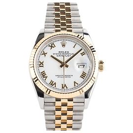 Rolex Orologio da uomo Datejust Combination Roman White