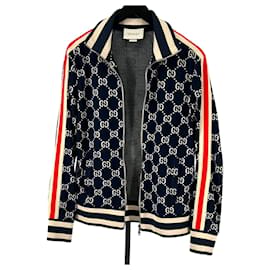 Gucci Giacca con zip in jacquard GG Taglia