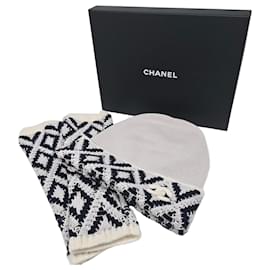 Cashmere-Beanie und Handschuhwärmer-Set - Chanel