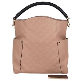 Louis Vuitton Beige Leather Bagatelle Top Handle Bag