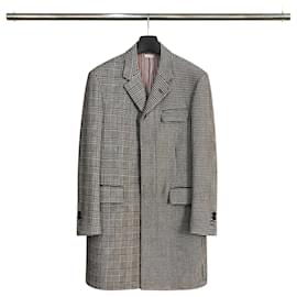 Casaco de lã Glen Houndstooth RWB - Thom Browne