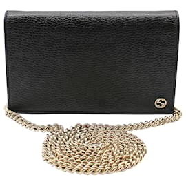 Gucci Mini borsa a tracolla WOC con logo intrecciato nera