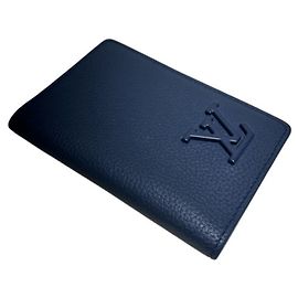 Louis Vuitton Navy Blue Pocket Organizer Aerogram Marine Card Holder