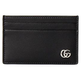 Gucci Portacarte GG Marmont in acciaio nero