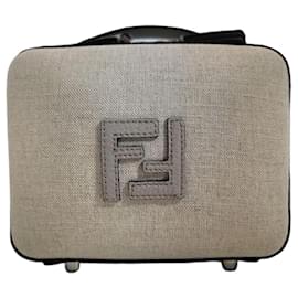Borsa a tracolla e crossbody in tela con logo FF - Fendi