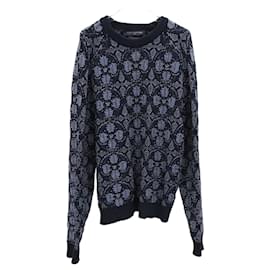Strickpullover mit Blumen-Jacquard und Rundhalsausschnitt - Louis Vuitton