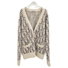 Cardigan in jacquard beige Oblique - Dior