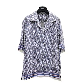 Dior Camicia in seta Oblique Pixel stile hawaiano