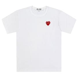 Camiseta unisex Play Red Heart con aplique de pedrería - Comme Des Garcons