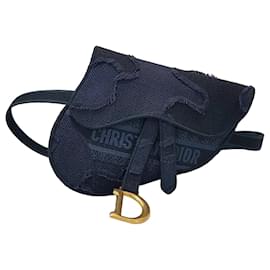 Borsa a tracolla Saddle Oblique con ricamo camouflage - Dior