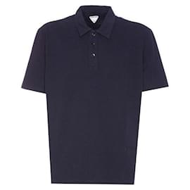 Cotton Pique Polo Short Sleeve Shirt - Bottega Veneta