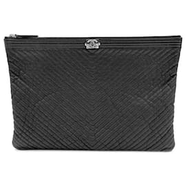 Chevron Boy Clutch - Chanel
