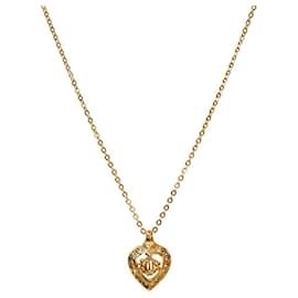 Collana in oro con emblema a cuore cubico - Dior