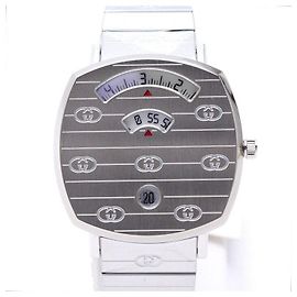 Gucci Reloj de cuarzo GRIP de metal para unisex