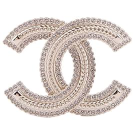 Spilla CC Logo con cristalli - Chanel