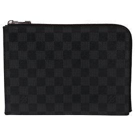 Louis Vuitton Clutch con zip Damier Graphite