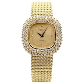 Orologio da donna piccolo orologio dorato quadrante glitter diamante originale - Patek Philippe