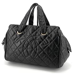 Chanel Borsa bowling Timeless CC Logo Caviar Tote Bag Boston Bag