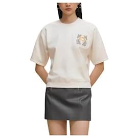 Sweatshirt court à manches courtes brodé pour femme - Hermès