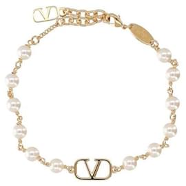 Bracciale con perle Logo Signature - Valentino