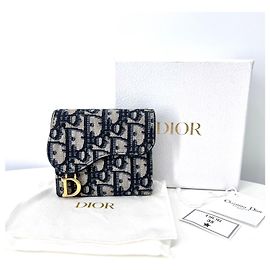 Dior Saddle Lotus Oblique Jacquard Geldbörse