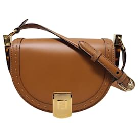 Fendi Borsa a tracolla Moonlight in pelle marrone e tonalità oro