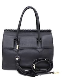 Satchel-Tasche, gewebte Tote Bag und Schultertasche mit Quasten - Versace