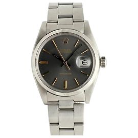 Rolex Relógio Vintage Masculino Oyster Date em Aço Manual