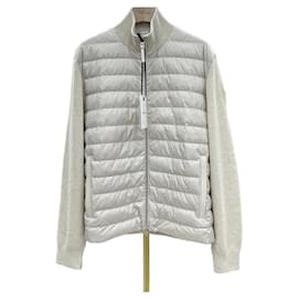 Moncler gesteppter Woll-Kaschmir-Cardigan mit Reißverschluss