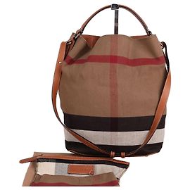 Burberry Borsa a mano e a spalla Ashby Brown Medium