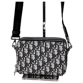 Oblique Jacquard Strap Zip Pouch Crossbody - Dior