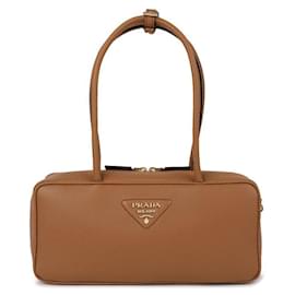 Medium Leder Handtasche mit Tragegriff - Prada