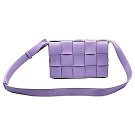 Bottega Veneta Borsa a tracolla Cassette in intreccio Intrecciato viola