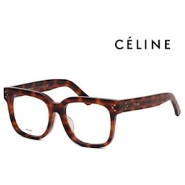 Square Oversized Tortoiseshell Acetate Glasses Asian Fit - Céline