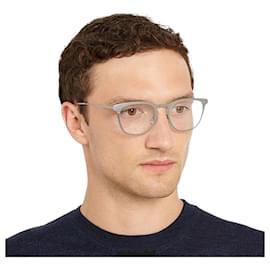 Dior Montura de gafas de lujo plata mate ligera de metal