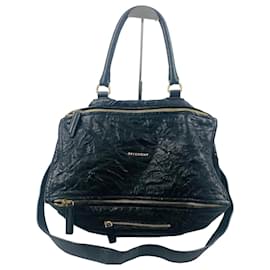 Borsa a tracolla grande nera stropicciata Givenchy