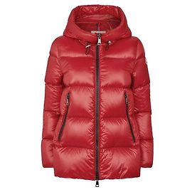 Jaqueta acolchoada com capuz Moncler Seritte Vermelha