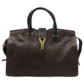 Borsa Tote Yves Saint Laurent Cabas Chyc Medium con logo dorato