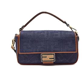 Juka Denim Baguette Tasche - Fendi